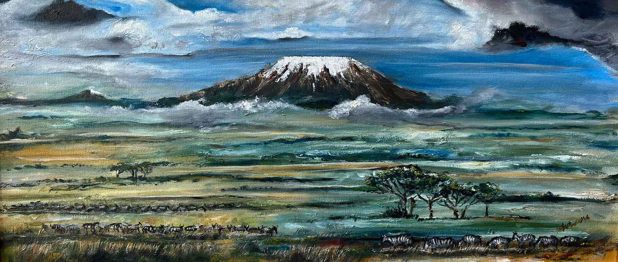 Deo Lutwama with art gallery curator